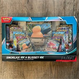 New Pokemon Snorlax Ex & Blissey Ex Special Collection Box 8pks